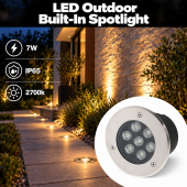 Foco Led suelo 7W Empotrable 2800K IP65 Inox - 7