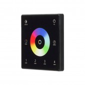 Controlador pared LED RGB CCT 4 ZONAS Táctil