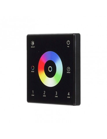 Controlador pared LED RGB CCT 4 ZONAS Táctil