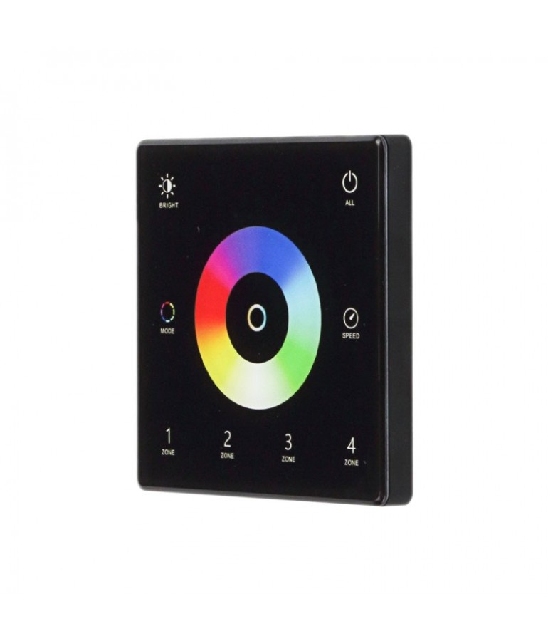 Controlador pared LED RGB CCT 4 ZONAS Táctil