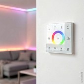 Controlador Master DMX RF pared Táctil empotrar RGBW - 6