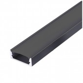 Perfil aluminio negro slim difusor negro - 1