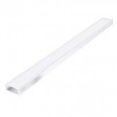 Perfil aluminio blanco slim superficie completo con difusor y accesorios  -2