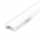 Perfil aluminio blanco slim superficie completo con difusor y accesorios - 1