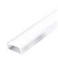 Perfil aluminio blanco slim superficie completo con difusor y accesorios - 1