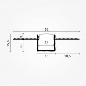 Perfil Aluminio Flexible Empotrar - 3