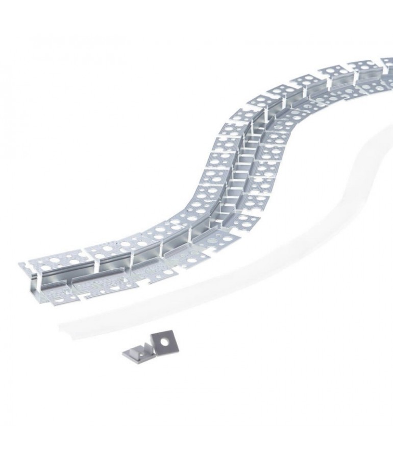 Perfil Aluminio Flexible Empotrar - 1