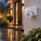 Sensor PIR movimiento superficie pared blanco IP44 - 10