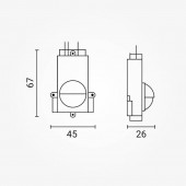 Sensor Detector Pared PIR Exterior 120º IP44 - 4