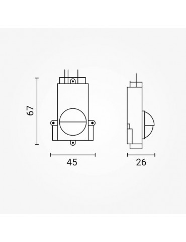 Sensor Detector Pared PIR Exterior 120º IP44 - 4