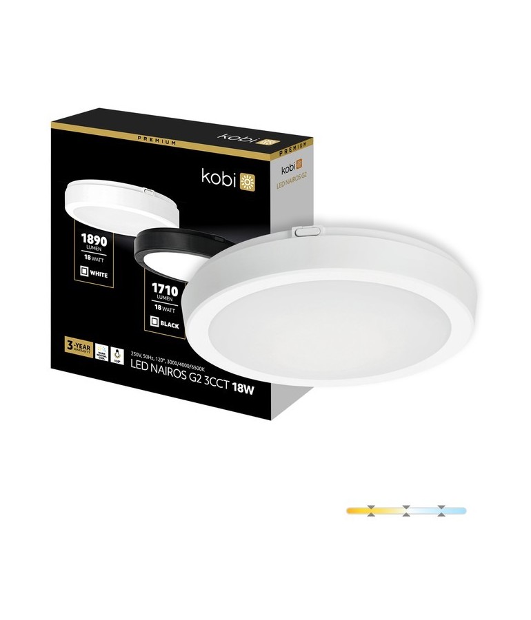 PLAFON LED TECHO Redondo Blanco NAIROS G2 18W - 1