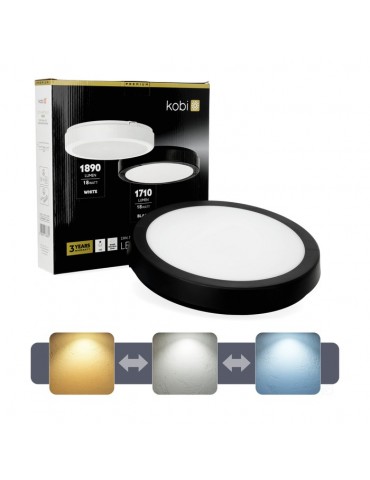 PLAFON LED TECHO Redondo Negro NAIROS G2 18W 3CCT - 1 - 8