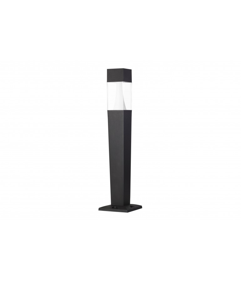 Baliza Cuadrada GU10 resina 1070mm ZEZA 1100SQ NEGRO