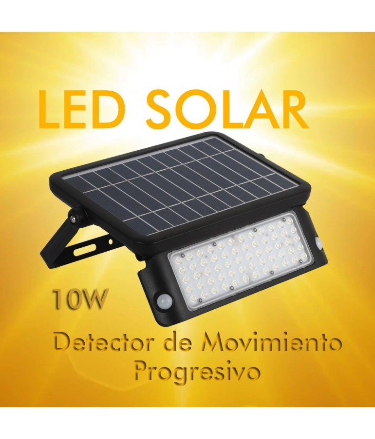 Foco Solar LED MHC 10W Sensor de movimiento
