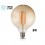 LED VINTAGE GLOBO G125 8W E27 230V CRISTAL AMBAR