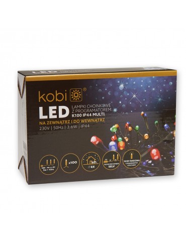 Luces Led Navidad Multicolor Exterior 100 LEDS caja presentación
