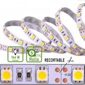 TIRA DE LED DC12V 14,4W IP20 160°BLANCA FRÍA 60LEDS SMD5050 Adhesivas