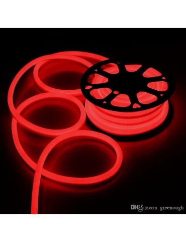 TIRA DE LED NEÓN AC230V 14,4W/m IP65 120°ROJO SMD3528 impermeable