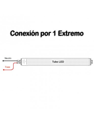 REGLETA ALUMINIO 60 cm PORTATUBO LED T8 CONEX 1 EXTREMO