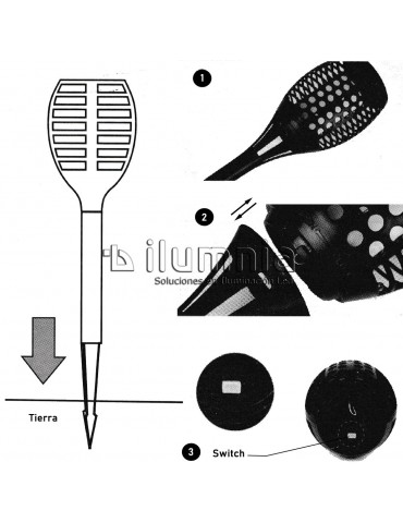 ANTORCHA SOLAR LED EFECTO FLAMA - 7