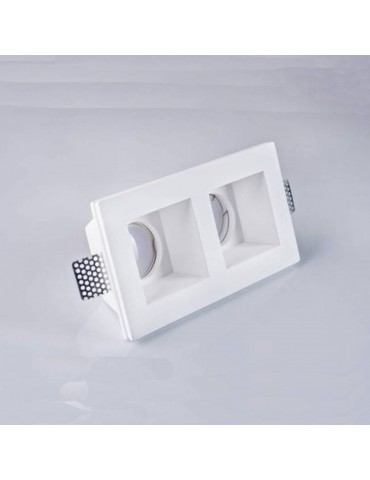 Aro rectangular empotrable de yeso modelo Torso vistas