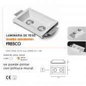Aro rectangular empotrable de yeso modelo Fresco