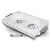 Aro empotrable techo Rectangular Doble Basculante TUTTO aros orientables