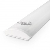 Regleta de aluminio 2 Tubos Led 120cm con difusor Delfia 2 vista