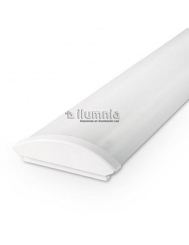 Regleta de aluminio 2 Tubos Led 120cm con difusor Delfia 2 vista
