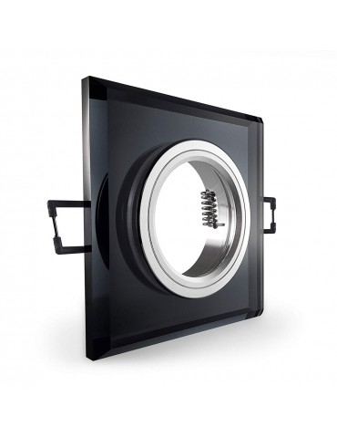 Aro empotrar basculante cristal negro vistas
