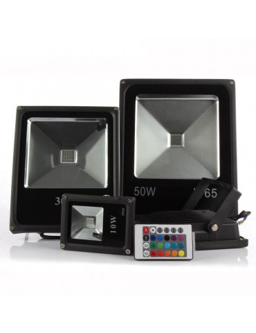 Proyector Led 10w 20w 30w 50W RGB Remote Control IR 120°Slim IP65