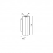 Aplique de pared yeso RICCO 2xGU10 Dimensiones
