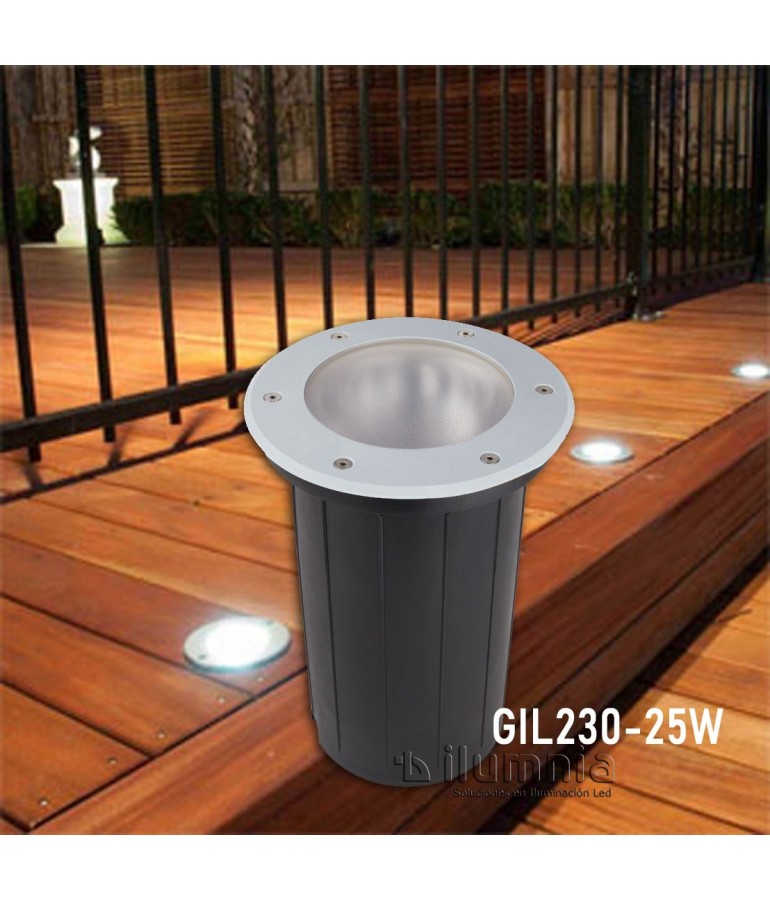 Foco Proyector LED 25W de suelo Circular GIL230 empotrar