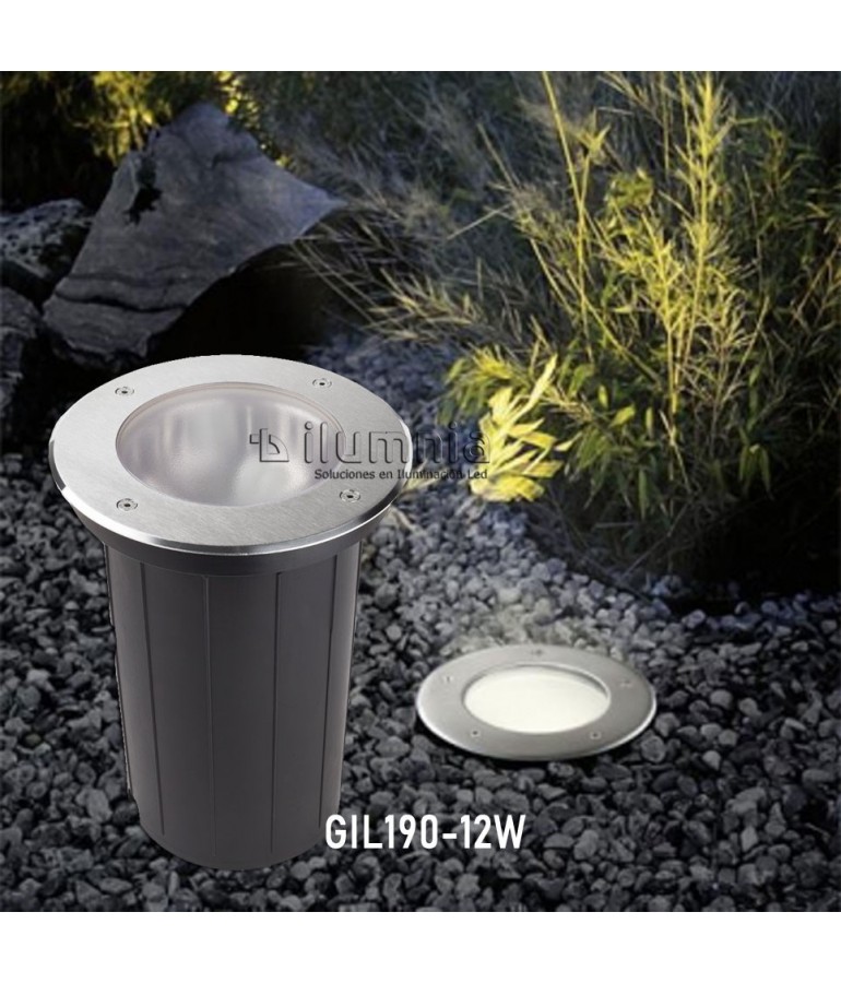 Foco Proyector LED de suelo Circular 12W 1800lm Gil 190