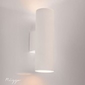 Aplique de pared yeso RIZZO Cilíndrico 2xGU10 iluminación sobre pared