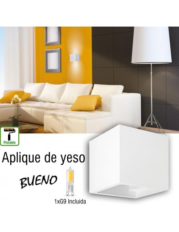 Aplique de pared yeso BUENO 1xG9 foto salón