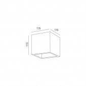 Aplique de pared yeso BUENO 1xG9 dimensiones