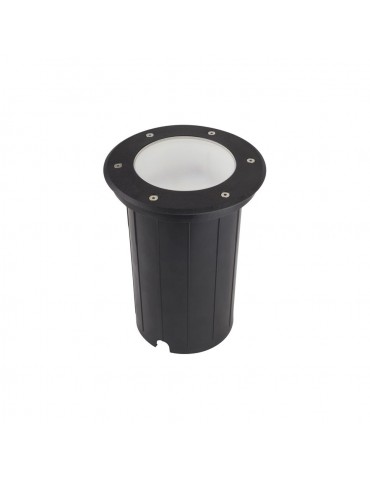 Foco Proyector E27 de suelo Circular Gil 190 empotrar negro