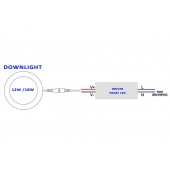 Driver Recambio Downlight panel led 12-18w conexiones