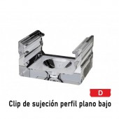Clip sujeción perfil superficie aluminio "D"