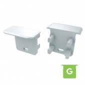 Tapa final con agujero perfil aluminio "G"Empotrar Tira led