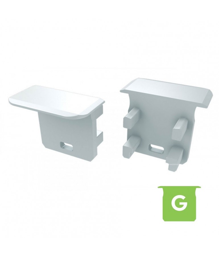 Tapa final con agujero perfil aluminio "G"Empotrar Tira led