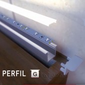 PERFIL ALUMINIO EMPOTRAR "G" TIRA DE LED