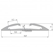 PERFIL ALUMINIO SEMICIRCULAR "R" TIRA DE LED