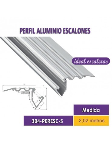 PERFIL ALUMINIO ESCALONES S