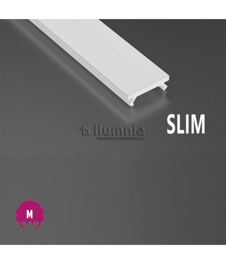 DIFUSOR GLASEADO SLIM PARA PERFIL CIRCULAR 
