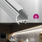 DIFUSOR GLASEADO SLIM PARA PERFIL CIRCULAR "M"