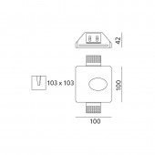 Aplique LED Pared Yeso MARCO 1W dimensiones