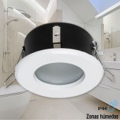 Aro de empotrar redondo IP44 Especial Baños OH34Blanco