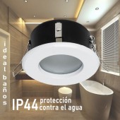 Aro de empotrar redondo IP44 Especial Baños OH34Blanco